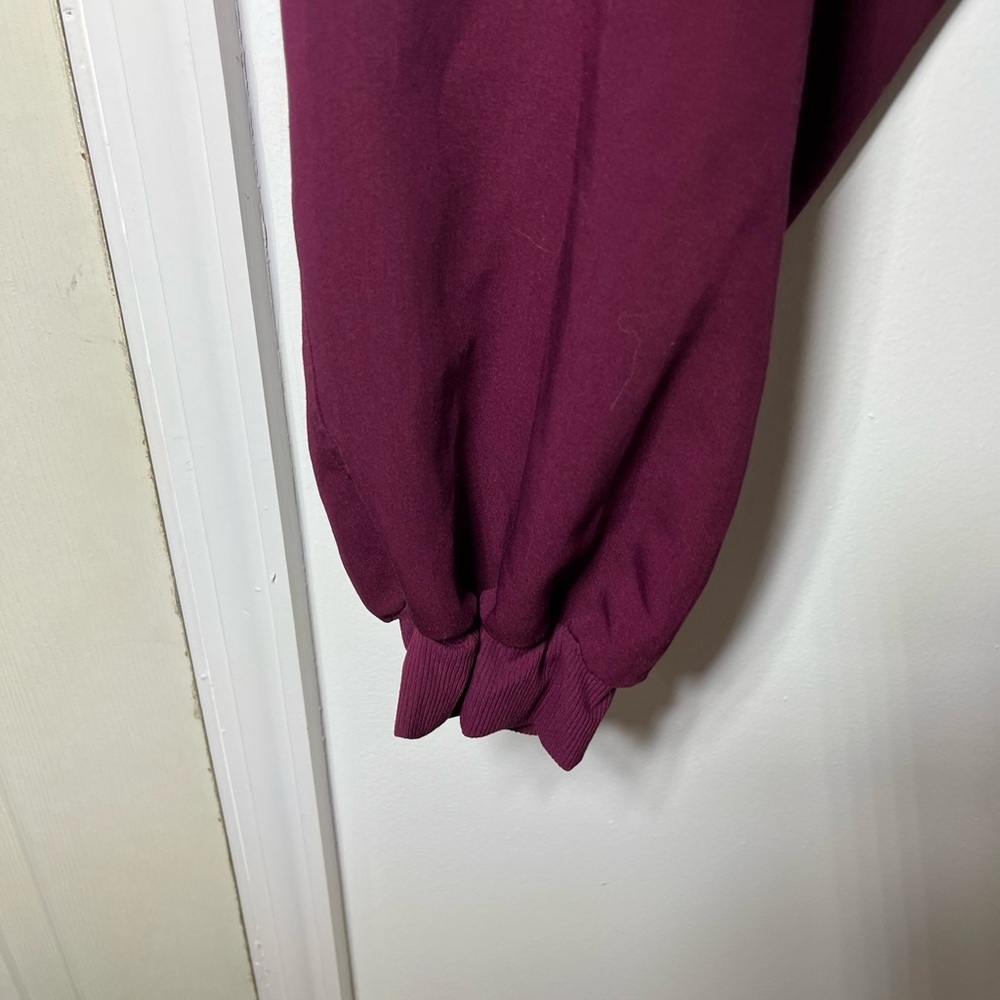 Dolan Hope Jogger Scrub Pants Women’s 2XS Burgundy 11-Pocket Drawstring Medical - Picture 3 of 7